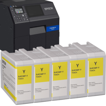 Tintenkartuschen Set Epson C6000_C6500 Gelb mit Drucker
